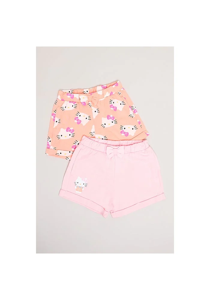 أر أند بي 2 Pack Printed Shorts with Elastic Waist