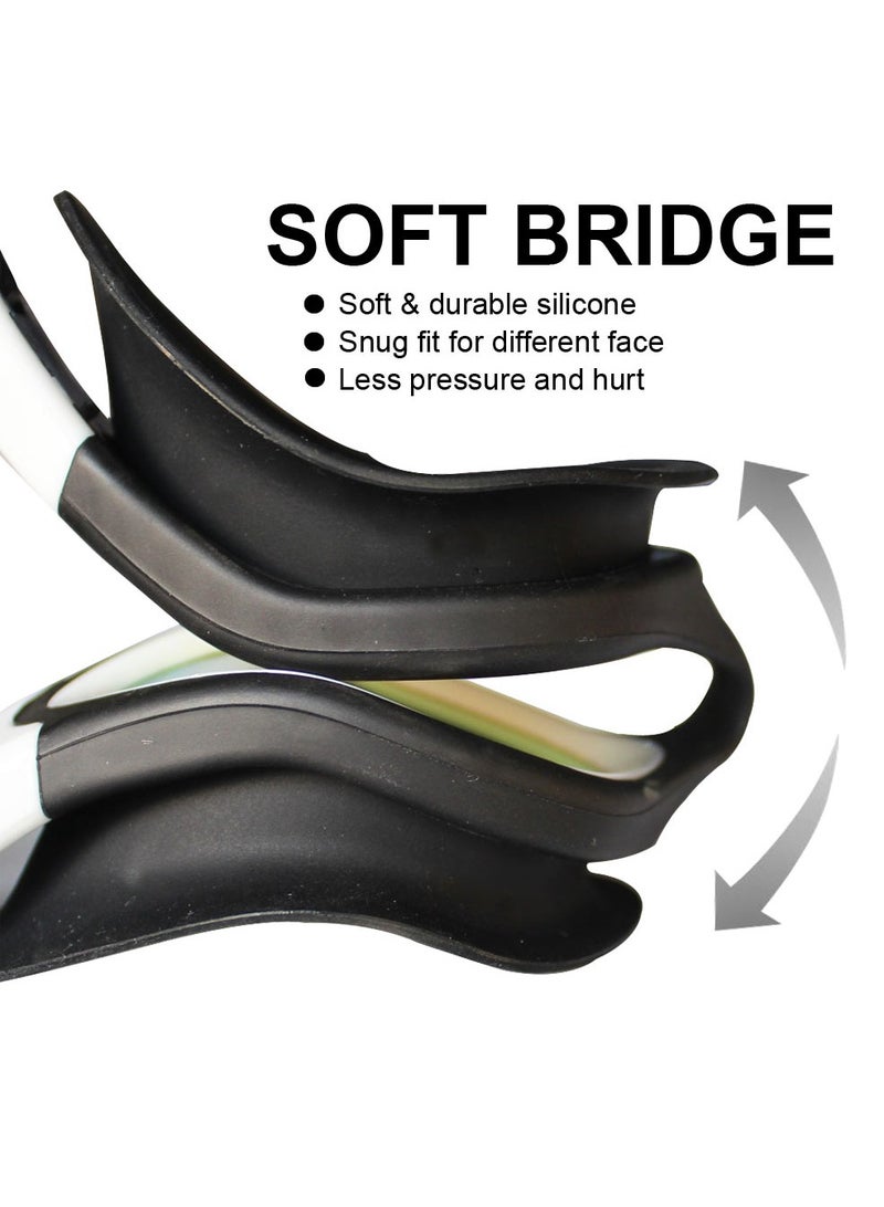 Whale Professional Adult Anti-fog UV protection Lens Men Women Swimming Goggles Waterproof Adjustable Silicone swim (Blue) - Image 3