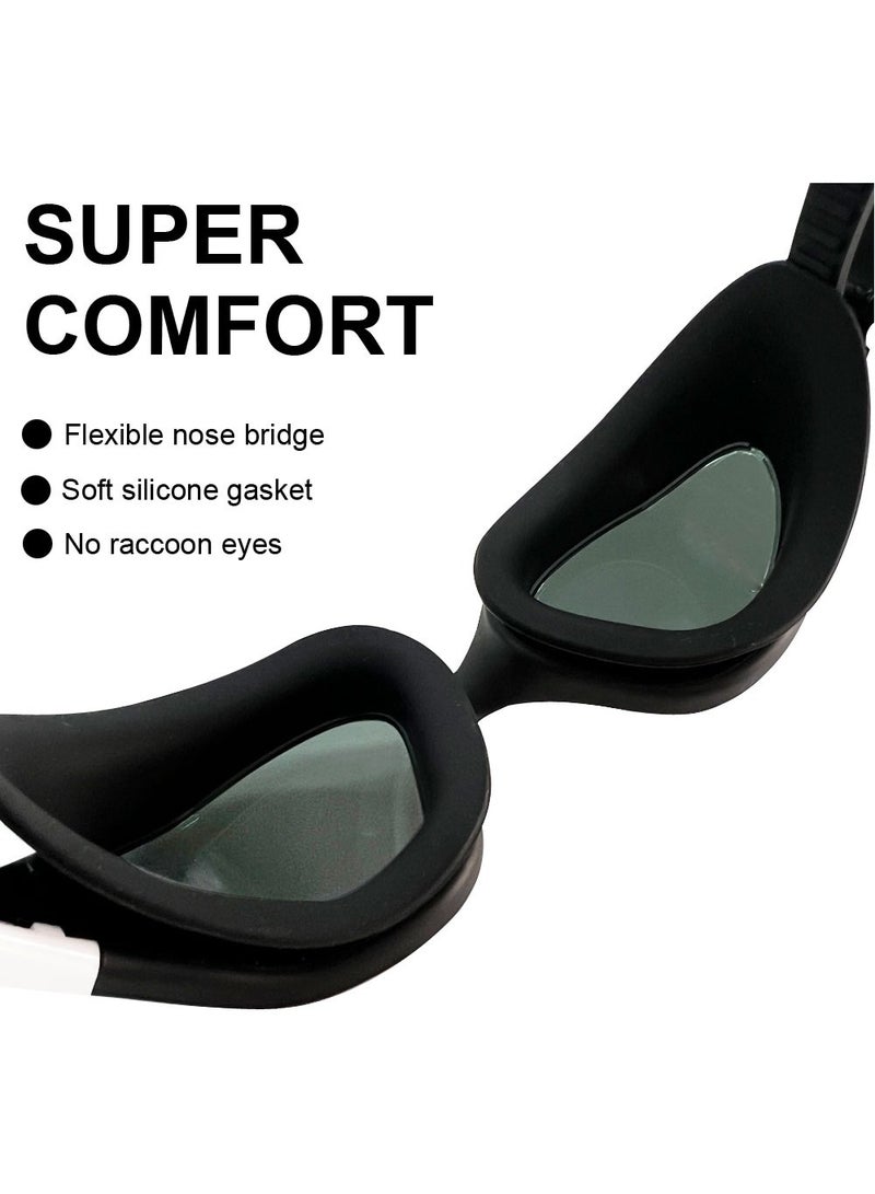 Whale Professional Adult Anti-fog UV protection Lens Men Women Swimming Goggles Waterproof Adjustable Silicone swim (Blue) - Image 5