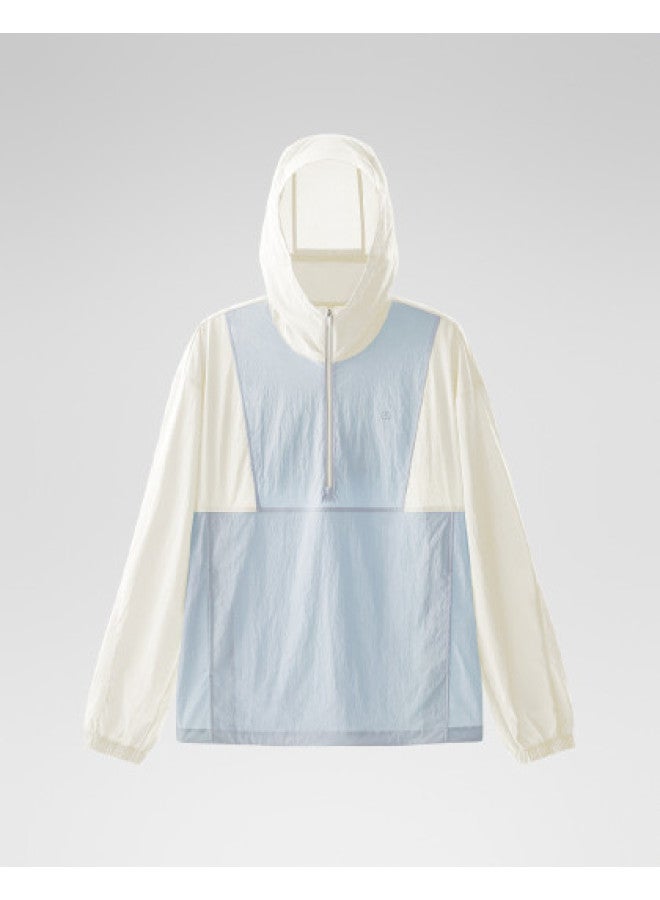 Bananain Cold Skin 502 Uv Unisex Half-zip Color-block Sun Protection Jacket - سترة واقية من الرياح مبردة، قابلة للتنفس، وظيفية - Image 1