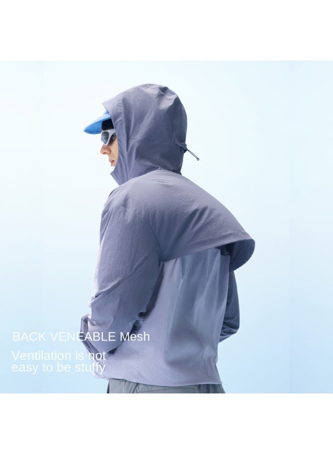 Bananain Cold Skin 502 Uv Unisex Half-zip Color-block Sun Protection Jacket - سترة واقية من الرياح مبردة، قابلة للتنفس، وظيفية - Image 4