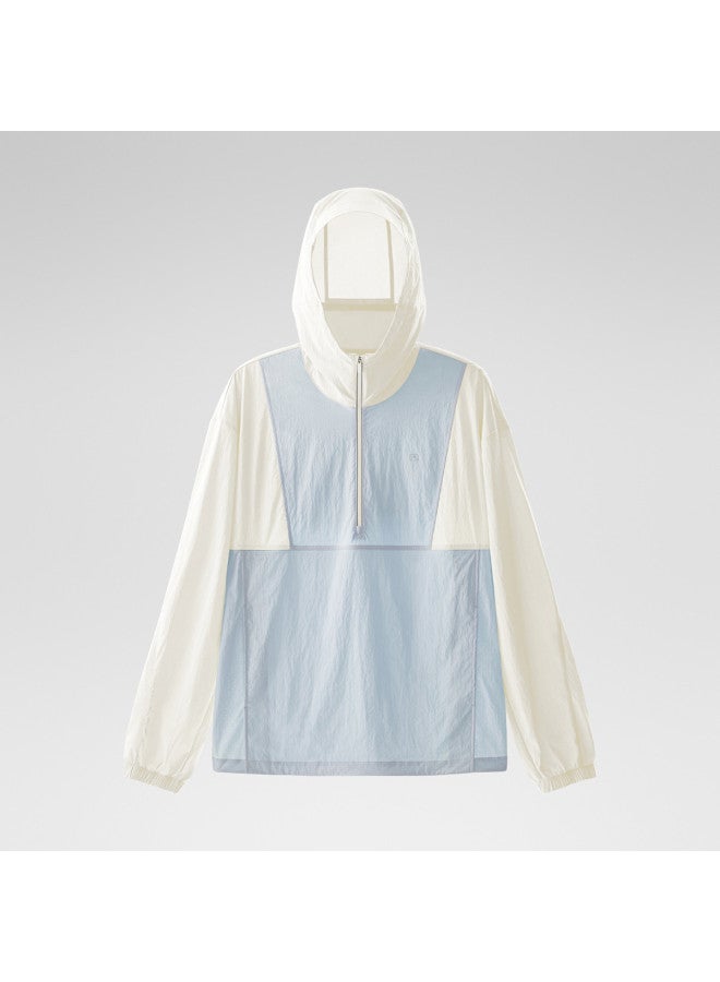 Bananain Cold Skin 502 Uv Unisex Half-zip Color-block Sun Protection Jacket - سترة واقية من الرياح مبردة، قابلة للتنفس، وظيفية - Image 3