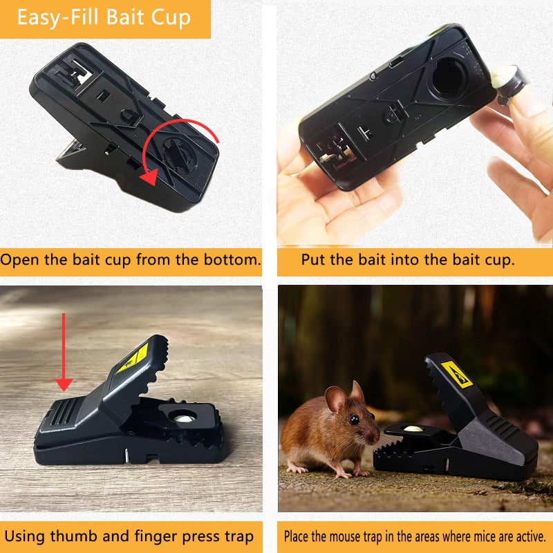 CACUTUSGO Reusable Indoor Mouse Trap 6 Pack â€“ Easy to Set Plastic Rodent Control Device for Home, Garage & Garden Use - Image 4