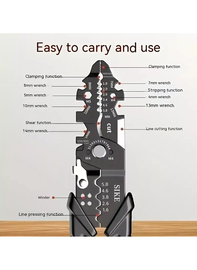 Oudisi 25-in-1 Multifunctional Wire Stripping Pliers – Adjustable Cable Cutter Crimping Tool for Electricians & DIY - Image 3