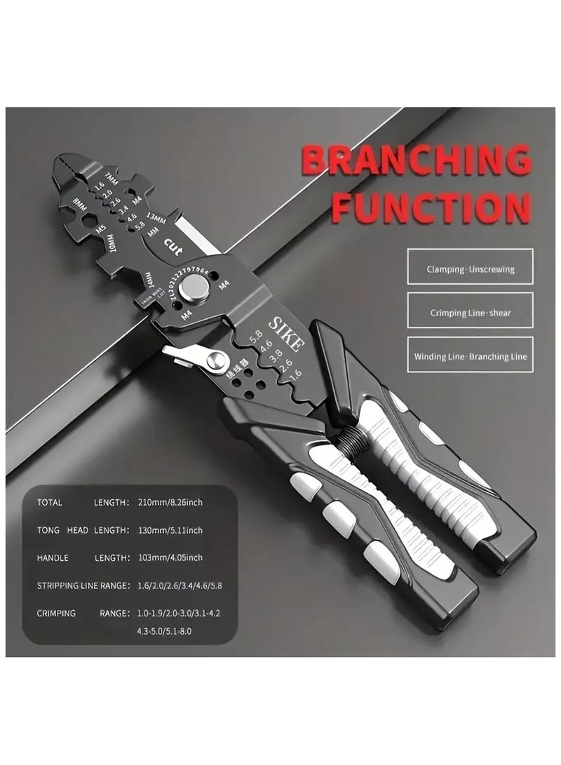 Oudisi 25-in-1 Multifunctional Wire Stripping Pliers – Adjustable Cable Cutter Crimping Tool for Electricians & DIY - Image 4