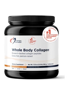 Whole Body Collagen - Collagen Powder for Skin, Joint + Bone Health - Research-Backed Fortigel, Fortibone & Verisol Collagen Peptides, Unflavored (30 Servings)