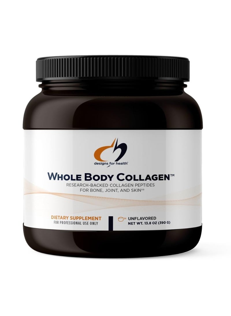 designs for health - Whole Body Collagen - Collagen Powder for Skin, Joint + Bone Health - Research-Backed Fortigel, Fortibone & Verisol Collagen Peptides, Unflavored (30 Servings) - Image 1