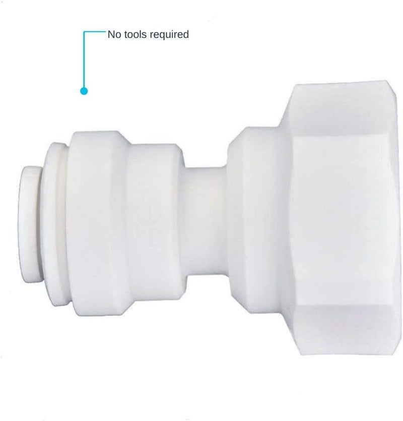 John Guest 1/4 OD x 1/4 NPTF Inch Female Adapter, Push to Connect Plastic Plumbing Fitting, PP450822WP - Image 3