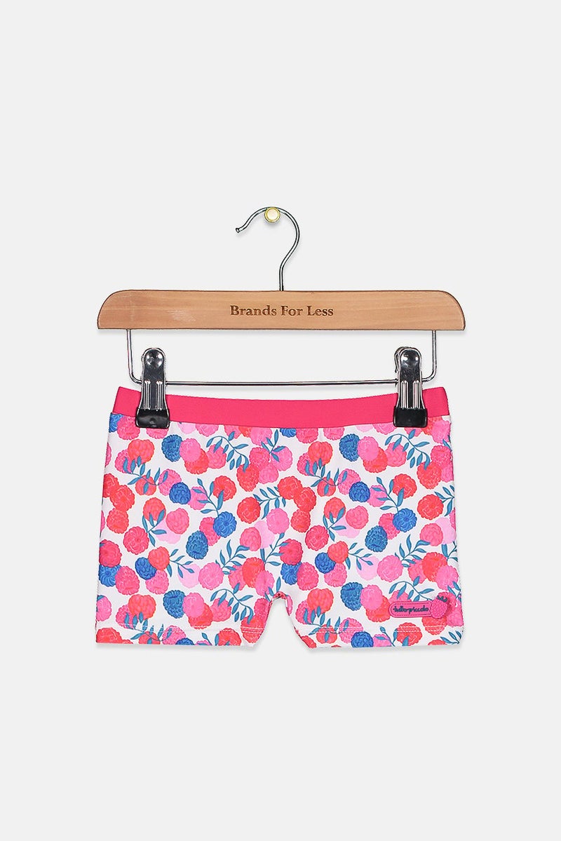 Tutto Piccolo Toddlers Girls Floral Shorts, Fuchsia - Image 1