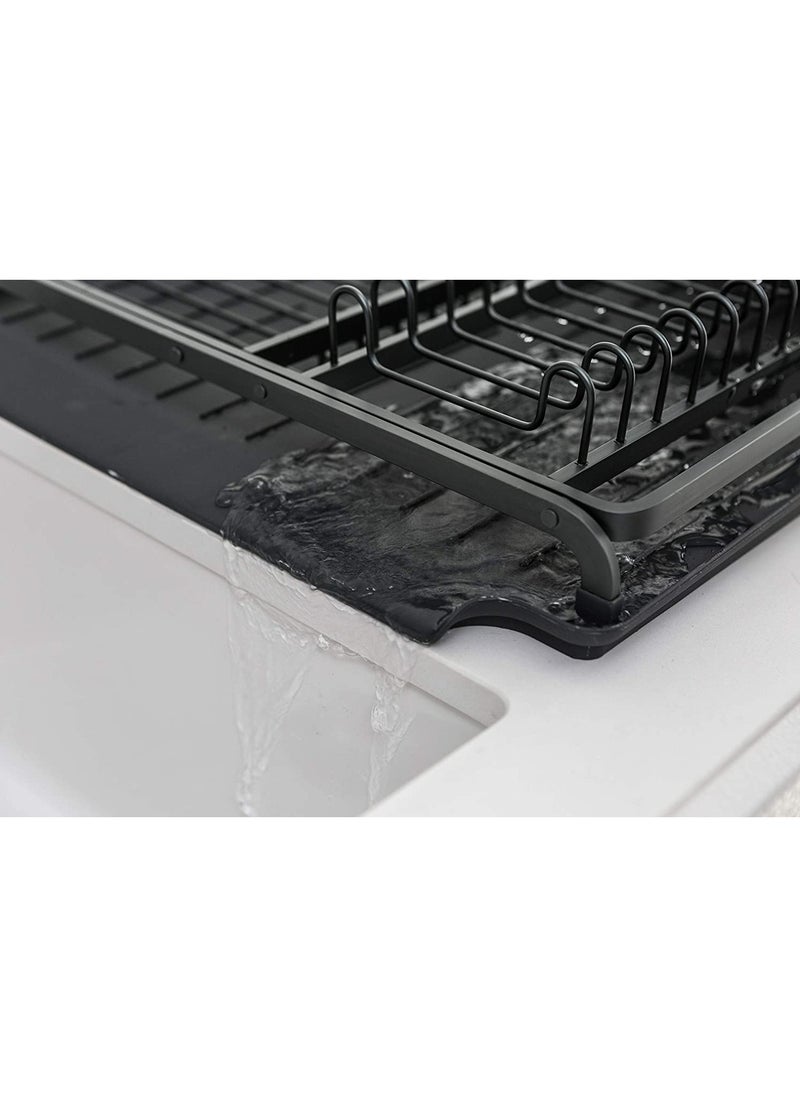 brabantia Brabantia 117404 Large Dish Drying Rack with Draining Tray Dark Grey 15.16x15.16x19.29 cm  - Image 2