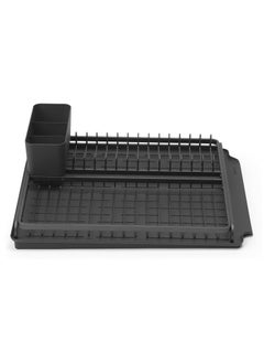 brabantia Brabantia 117404 Large Dish Drying Rack with Draining Tray Dark Grey 15.16x15.16x19.29 cm  - Image 1