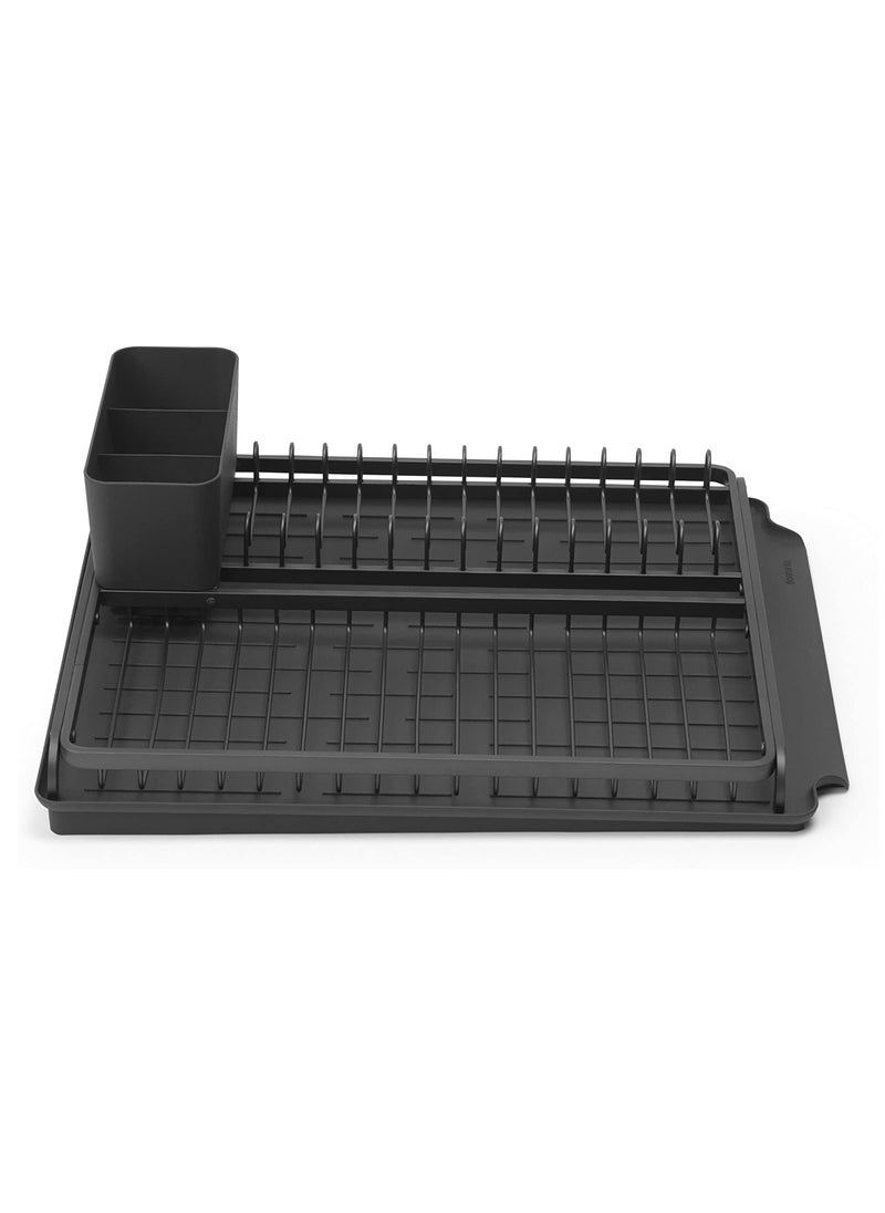 brabantia Brabantia 117404 Large Dish Drying Rack with Draining Tray Dark Grey 15.16x15.16x19.29 cm  - Image 1
