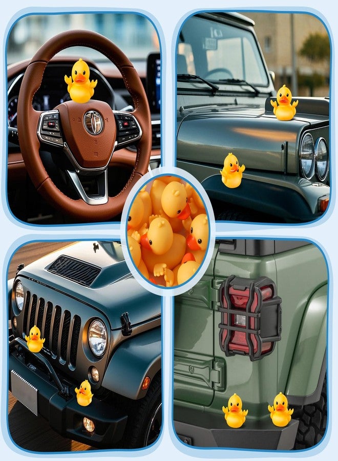 ANGGIKO 12 Pack Rubber Ducks for Jeeps, Ducks for Ducking, Yellow Mini Ducks in Bulk, Small Funny Rubber Ducks Baby Shower Toys, Kids Bath Summer Beach Pool Toys Birthday Gifts Party Favors - Image 4