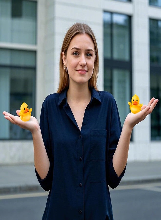 ANGGIKO 12 Pack Rubber Ducks for Jeeps, Ducks for Ducking, Yellow Mini Ducks in Bulk, Small Funny Rubber Ducks Baby Shower Toys, Kids Bath Summer Beach Pool Toys Birthday Gifts Party Favors - Image 3