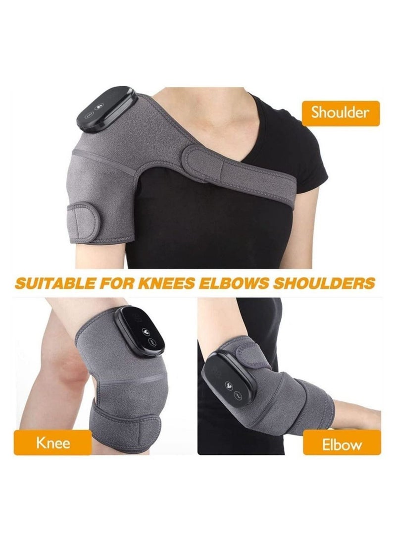 Y&D - Knee Massager Heated Brace 3 Adjustable Vibrations Massage and Heating Modes Brace Wrap with for Pain Relief Elbow Shoulder Relax Stress Relief - Image 1
