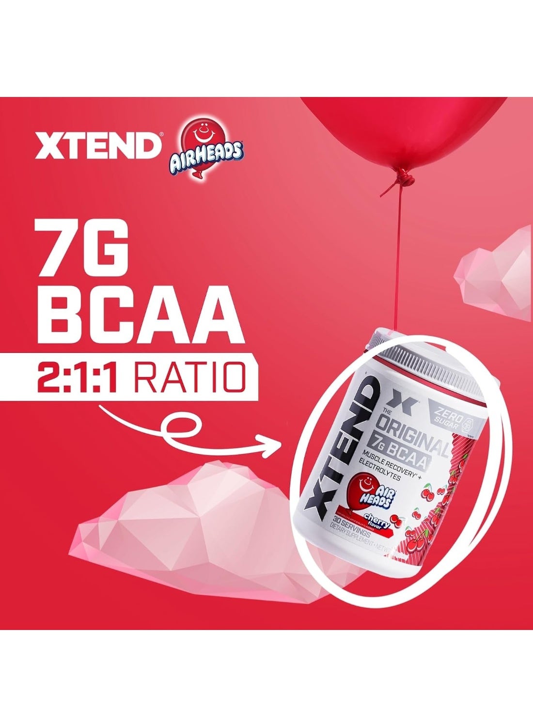 Xtend Airheads Cherry Original BCAA Powder 30 Servings