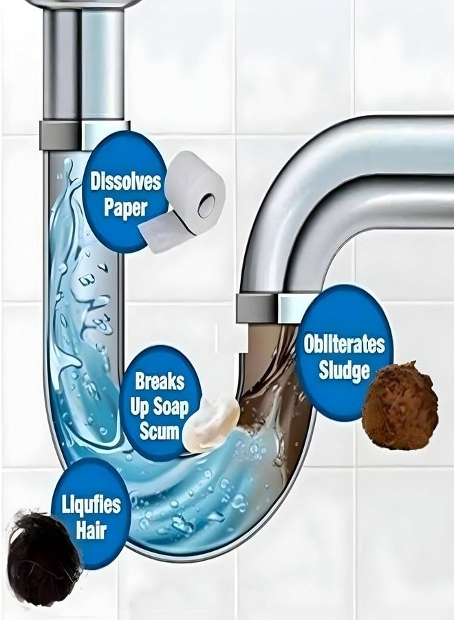 3-Pcs Kitchen & Bath Sink Pipe Blockage Cleaning powder, Drain Clog Remover Powder  - Image 3