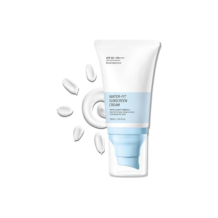 Water-Fit Sunscreen Cream SPF 50+ PA++++,Sunscreen Lotion for Face, Lightweight Daily UV/UVB Protection, Moisturizing Formula, Suitable for All Skin Types, 30ml