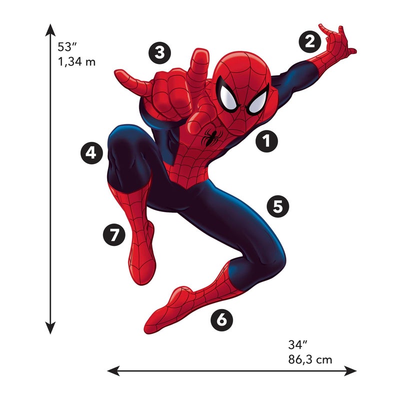 RoomMates Marvel Ultimate Spider-Man Giant Peel and Stick Wall Decals by RoomMates, RMK4831GM, Red, Blue, Yellow - Image 2