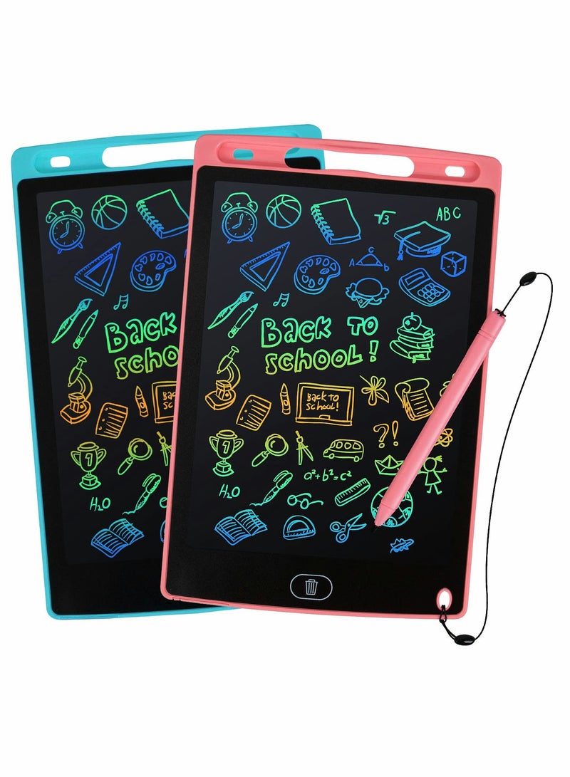 Beauenty LCD Writing Tablet, Doodle Scribbler Pad 8.5 inch Colorful Screen Drawing Board Learning Gift for Kids, Educational Toys for 3-6 Years Old Boys and Girls（2 Pack ） - Image 1