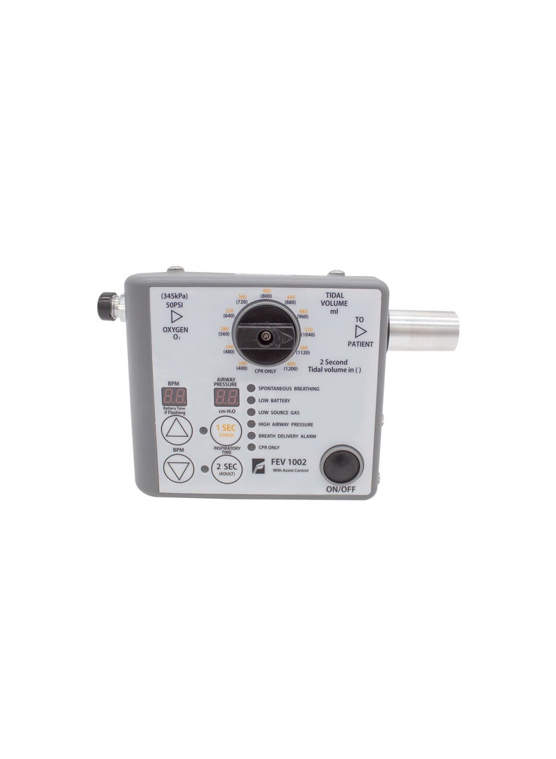 ABRONN EMERGENCY VENTILATOR MACHINE FEV1002 - Portable, Battery-Operated Oxygen-Powered Ventilator, Lightweight, Waterproof, with Adjustable Settings, Alarms, and CPR Mode for Critical Care - Image 1