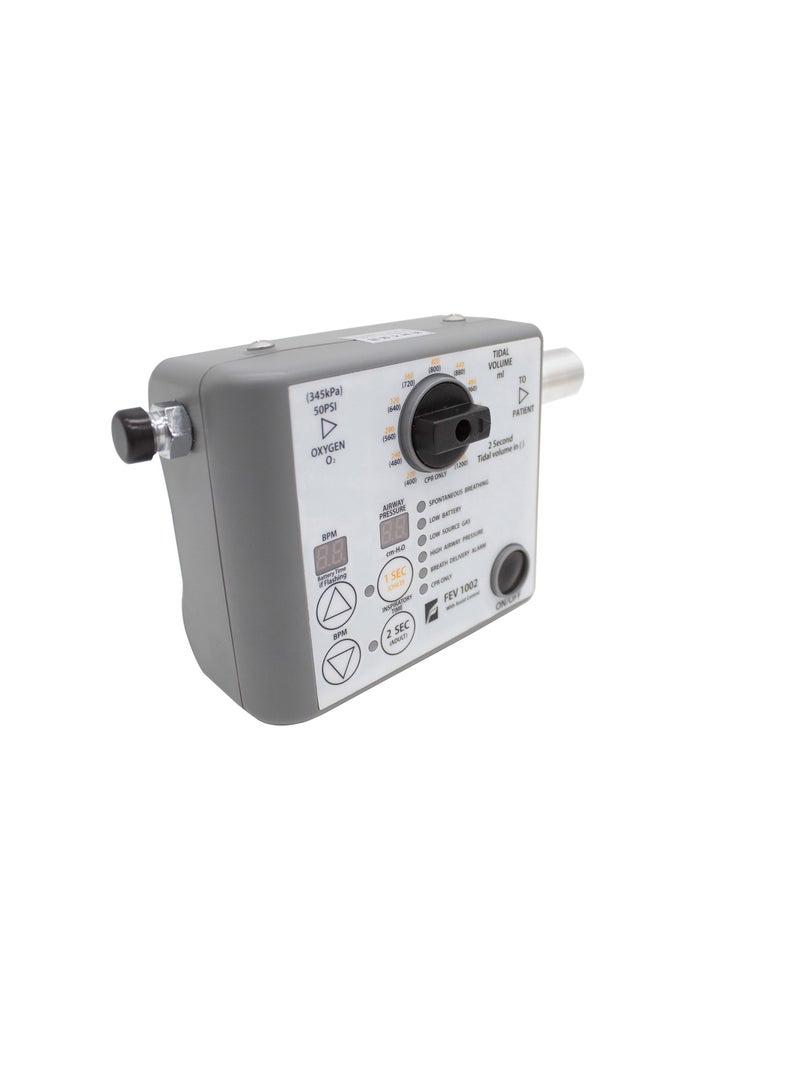 ABRONN EMERGENCY VENTILATOR MACHINE FEV1002 - Portable, Battery-Operated Oxygen-Powered Ventilator, Lightweight, Waterproof, with Adjustable Settings, Alarms, and CPR Mode for Critical Care - Image 2