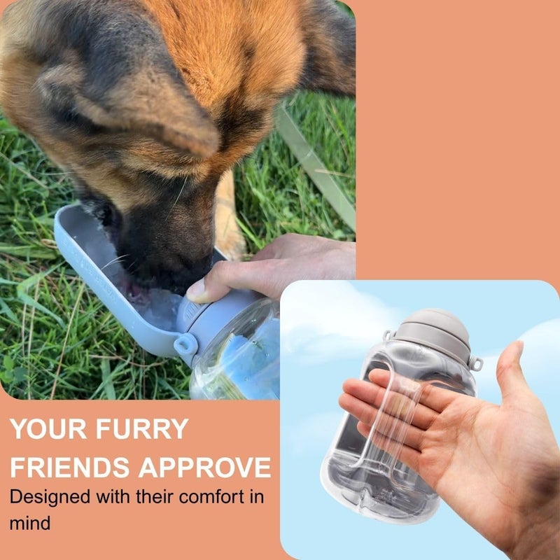 KASTWAVE Seasonal & permanent compatible Portable Dog Water Bottle, with Collapsible Bowl, Large 1000ml Pet Hydration Dispenser, for Large Dogs,for Travel, Hiking, Camping & Walks, Easy Carry Water Feeder (Yellow) Low dust buildup - Image 4