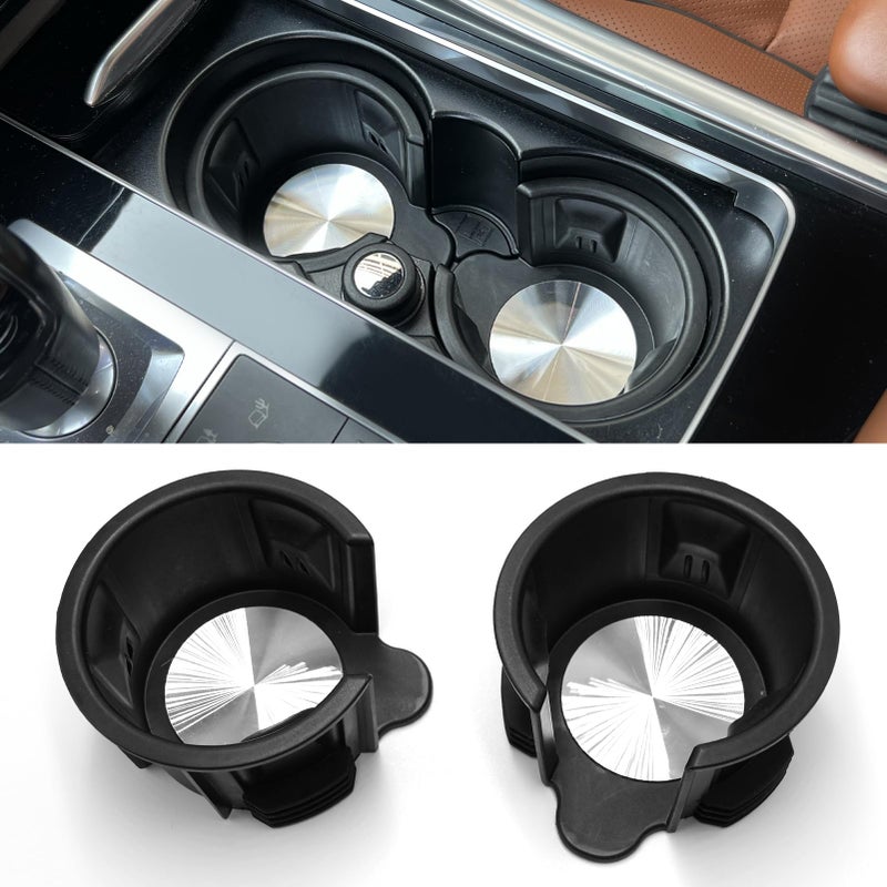 TTCR-II Compatible with Range Rover Cup Holder Replacement 2 Pcs, for Range Rover Center Console Cup Holder 2010-2017, for Discovery 3 Console Bottle Organizer 2004-2016 - Image 1