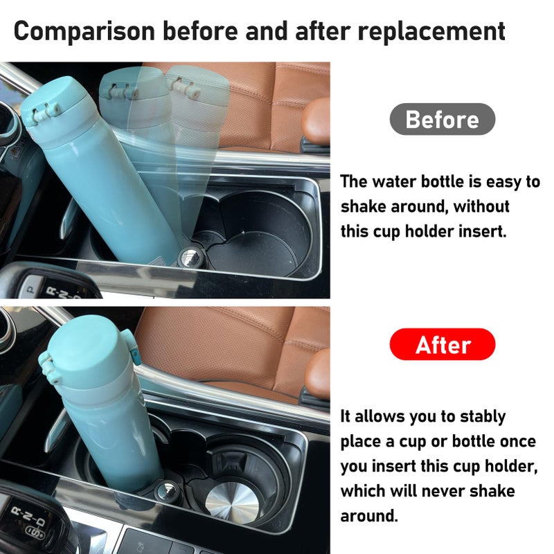 TTCR-II Compatible with Range Rover Cup Holder Replacement 2 Pcs, for Range Rover Center Console Cup Holder 2010-2017, for Discovery 3 Console Bottle Organizer 2004-2016 - Image 2