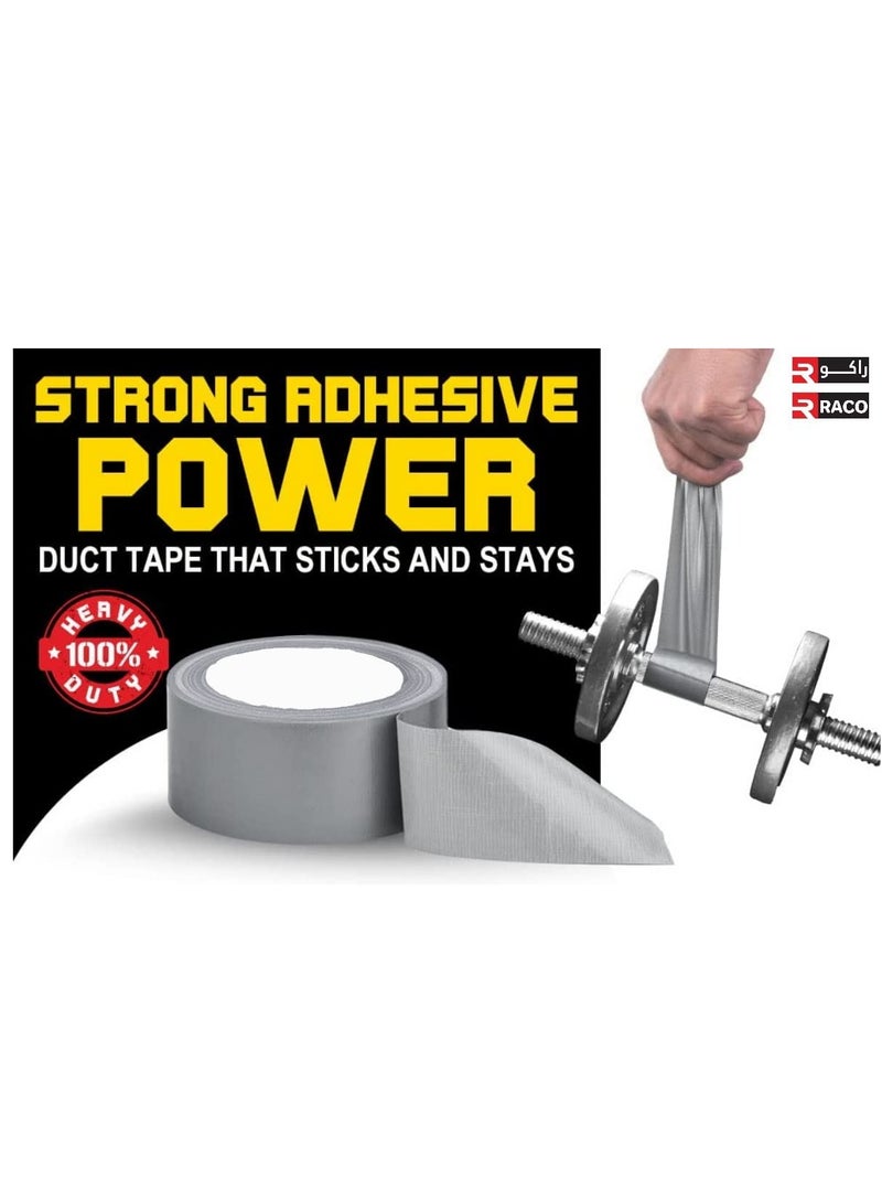 RACO Duct Tape Heavy Duty-Strong, Flexible, No Residue,All Weather and Tear by Hand,Yourself Repairs, Industrial, Professional Use Silver color 2 INCH - Image 3