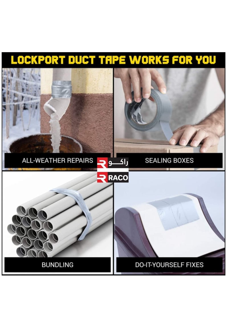 RACO Duct Tape Heavy Duty-Strong, Flexible, No Residue,All Weather and Tear by Hand,Yourself Repairs, Industrial, Professional Use Silver color 2 INCH - Image 5