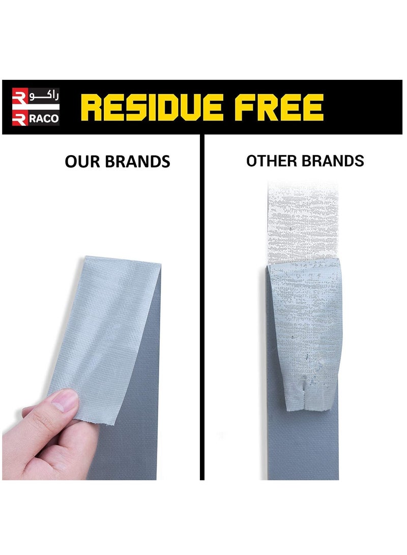 RACO Duct Tape Heavy Duty-Strong, Flexible, No Residue,All Weather and Tear by Hand,Yourself Repairs, Industrial, Professional Use Silver color 2 INCH - Image 2