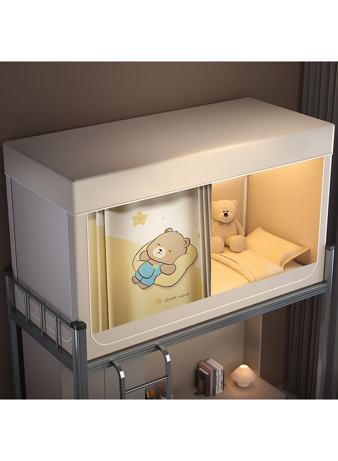 Bluejw Strong Shading College Students' Dormitory Upper And Lower Bed Curtain Integrated Fully Closed Mosquito Net Zippered Bed Curtain - Image 5