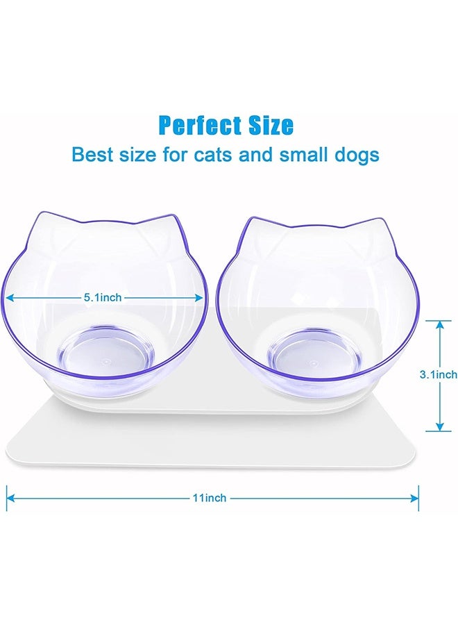 JCB CHIC Cat Bowls for Indoor Cats，Raised Ceramic Cat Bowl Elevated 15°,Pet Feeding Bowls for Food and Water Anti Vomiting Bowl - Image 2
