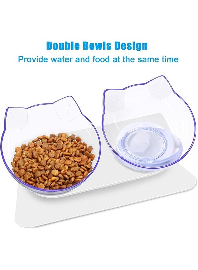 JCB CHIC Cat Bowls for Indoor Cats，Raised Ceramic Cat Bowl Elevated 15°,Pet Feeding Bowls for Food and Water Anti Vomiting Bowl - Image 4