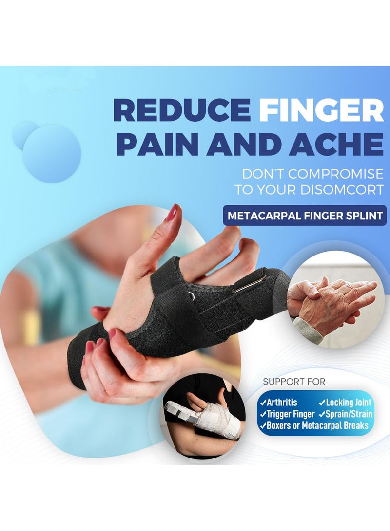 Finger Splints, Trigger Finger Brace for Little Small Finger,Support Brace for Right  Left Hand ,Splint for 4th or 5th Finger Injury, Fracture, or Breaks - Image 2