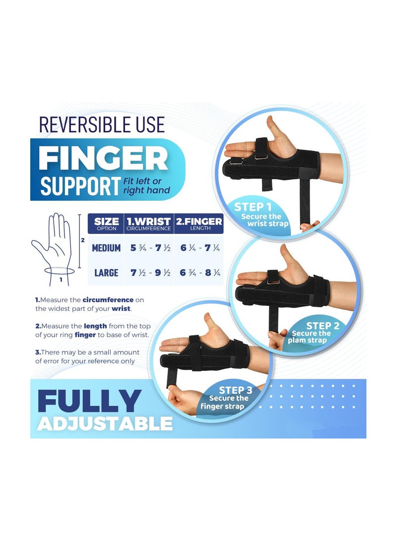 Finger Splints, Trigger Finger Brace for Little Small Finger,Support Brace for Right  Left Hand ,Splint for 4th or 5th Finger Injury, Fracture, or Breaks - Image 4