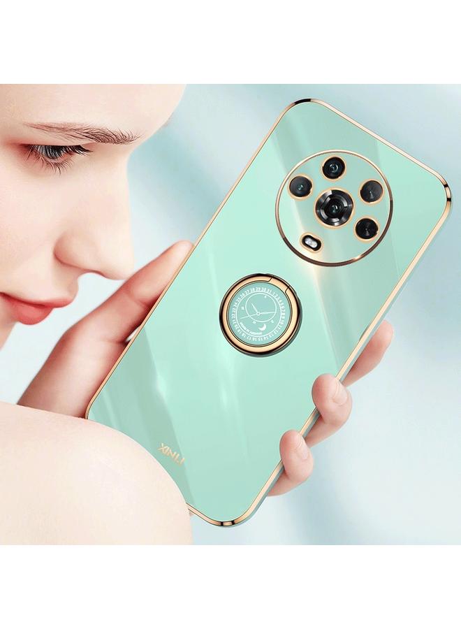 S-TOP Case For Honor X40i XINLI Straight Edge 6D Electroplate TPU Phone Case with Ring Holder - Image 5