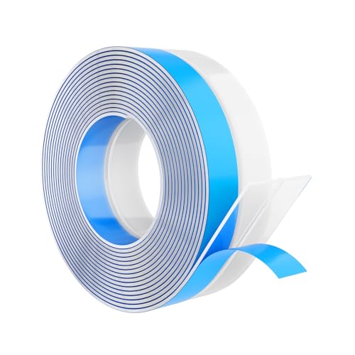 Greymond Weather Stripping Door Seal, Silicone Strip for Frame and Gaps Draft Stopper,Glass Shower Door Sweep, Clear, 20 Feet x 1 Inch - Image 1