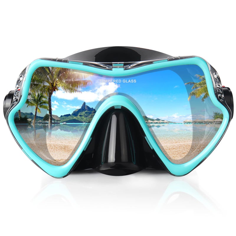 EXP VISION Adult Diving Mask Scuba Snorkel Mask with Tempered Glass Lens Professional Freediving Mask for Men Women Liquid Silicone Seal AntiFog Wide View Dive Mask for Underwater Swimming Ocean Exploration - Image 2