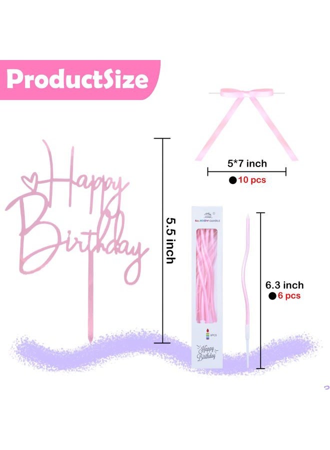Florisland happy birthday cake topper (Pink) - Image 2