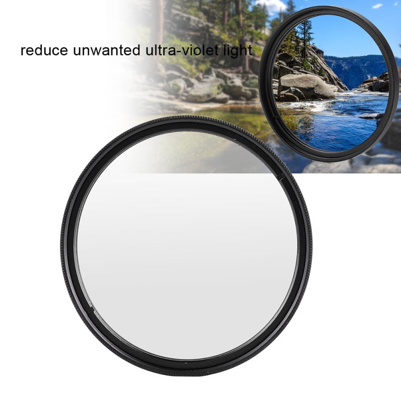 UV Filter 77MM High Transmittance Optical Glass Camera Lens Filter - Aluminum Frame Lens Protection DSLR Filter for Most Cameras - Image 1