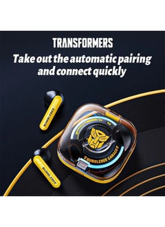 TRANSFORMERS Transformers TF-T03 Wireless Bluetooth Earbuds Gaming Headphones Long Battery Life Headset Low Latency HIFI Stereo Sound with Music Noise Cancellation Calls Yellow  - Image 2