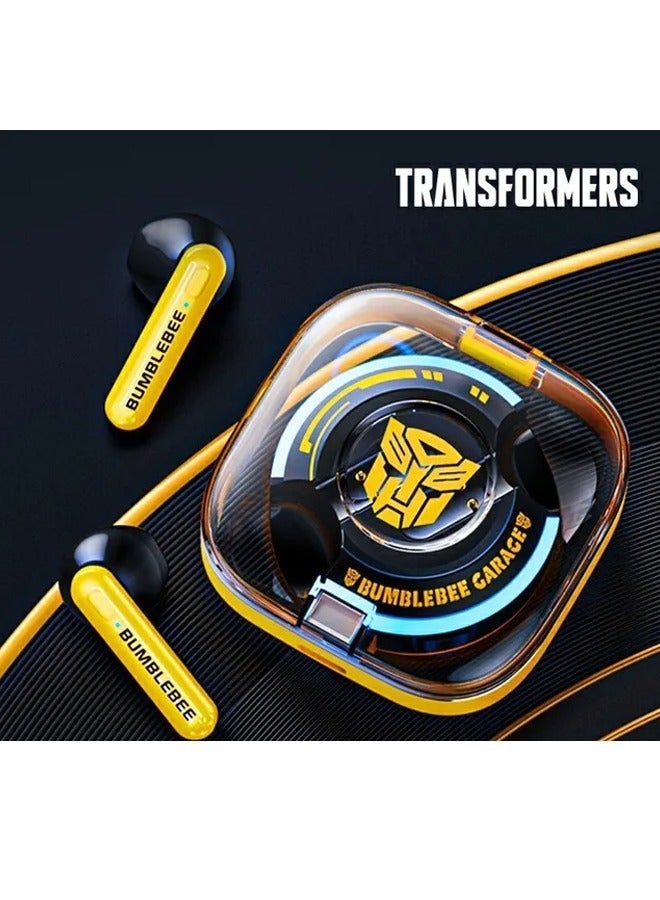 Transformers TF-T03 Wireless Bluetooth Earbuds Gaming Headphones Long Battery Life Headset Low Latency HIFI Stereo Sound with Music Noise Cancellation Calls Yellow - Image 3