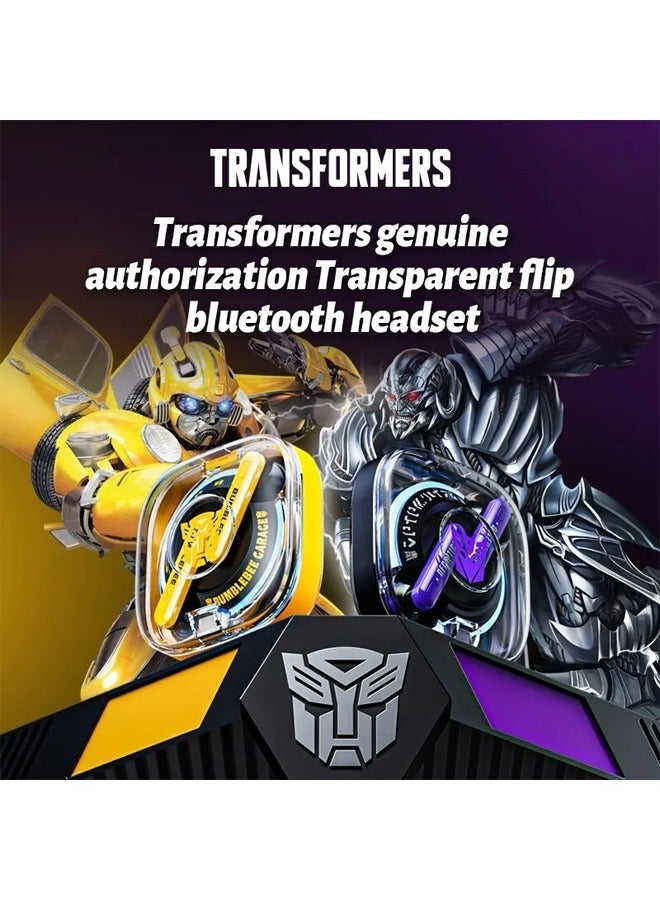 Transformers TF-T03 Wireless Bluetooth Earbuds Gaming Headphones Long Battery Life Headset Low Latency HIFI Stereo Sound with Music Noise Cancellation Calls Yellow - Image 4