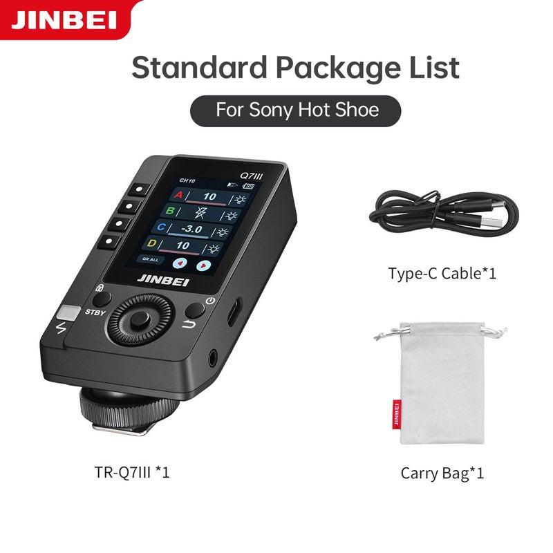 Jinbei Tr-q7iii High-Speed TTL Flash Trigger with Touchscreen, For Sony Hot Shoe - Image 2