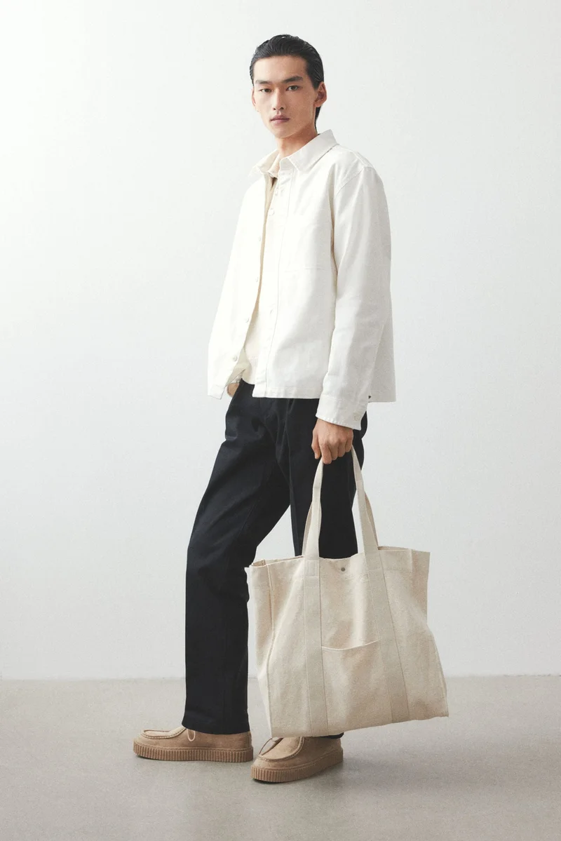 اتش اند ام Regular Fit Cotton twill overshirt