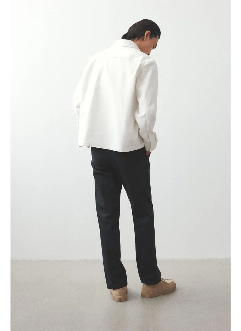 اتش اند ام Regular Fit Cotton twill overshirt