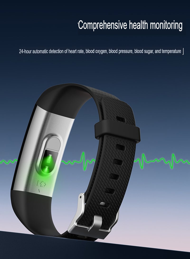 S5 Smart Bracelet, Waterproof Durable Smart Wrist Band Watch, USB Charging Lightweight Smart Health Watch With Blood Pressure Heart Rate Monitoring, (1pc, Red) - Image 3