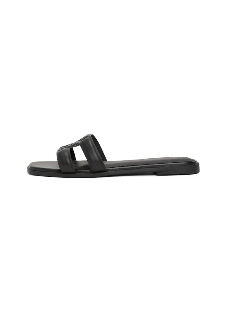 TOMMY HILFIGER Leather TH Monogram Strap Mules - Image 5